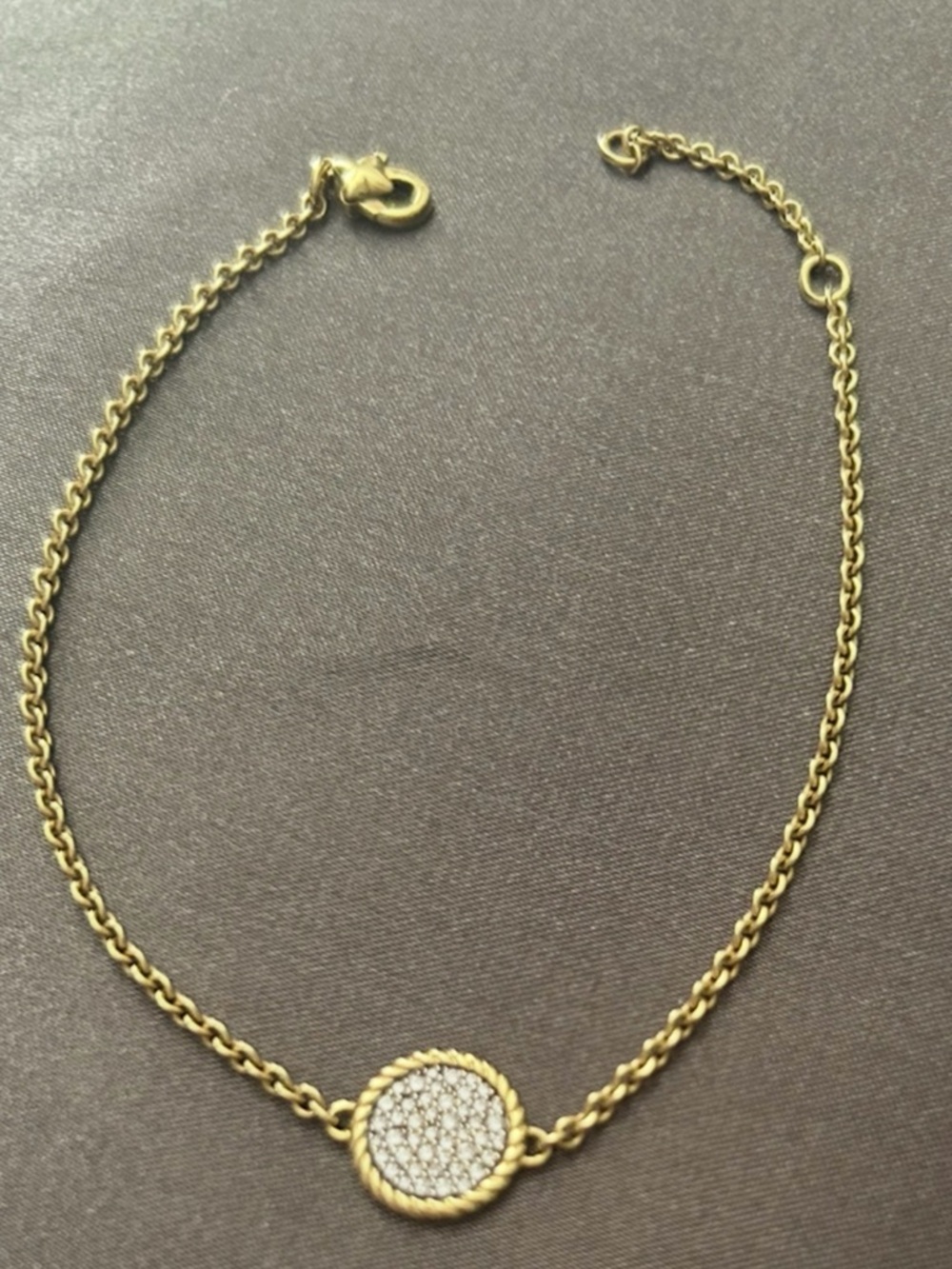 Authentic David Yurman 18k gold disc bracelet